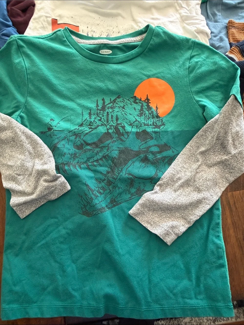 Bundle of 14 Boys Graphic long Sleeve T-Shirt Bundle - Size 8/10